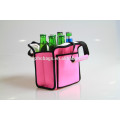 Bolso del refrigerador de la botella de agua del bolso del refrigerador de la botella de cerveza manejado y paquete de 6 bolsas de la cerveza